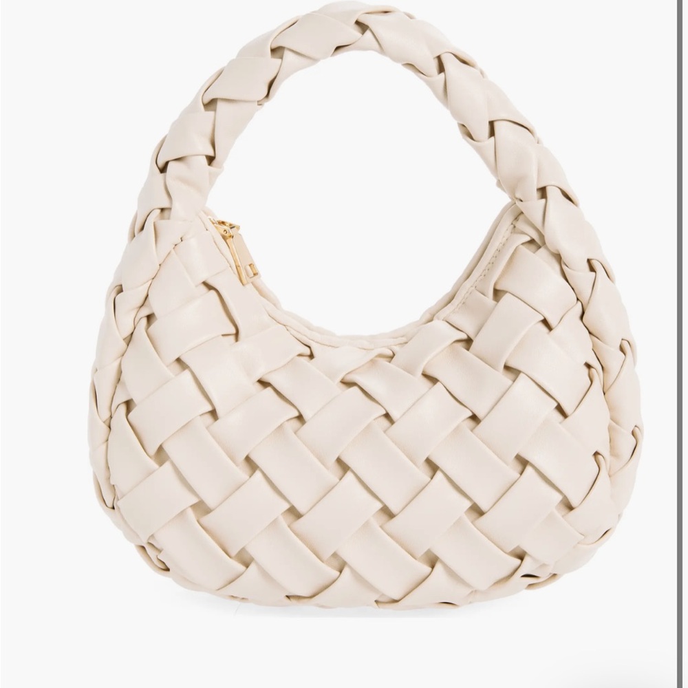 NWT Urban Expressions Faux Leather Woven Shoulder Bag